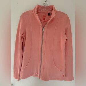 Tommy Bahama Peach Zip-Up Sweater Jacket